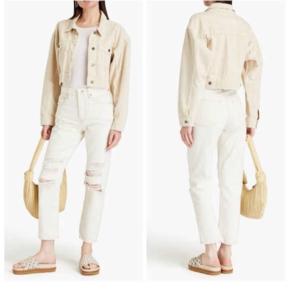 Frame Denim Denim - Frame denim Pure le original frayed off white jeans